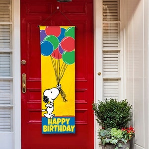 Snoopy Birthday Decorations for Kids Birthday Party Supplies, Snoopy Party, Happy Birthday Banner PEANUTS® Snoopy Balloon Bouquet