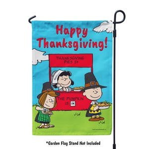 PEANUTS® The Pumpkin Pie Is In Garden or House Flag 12" x 18" Garden
