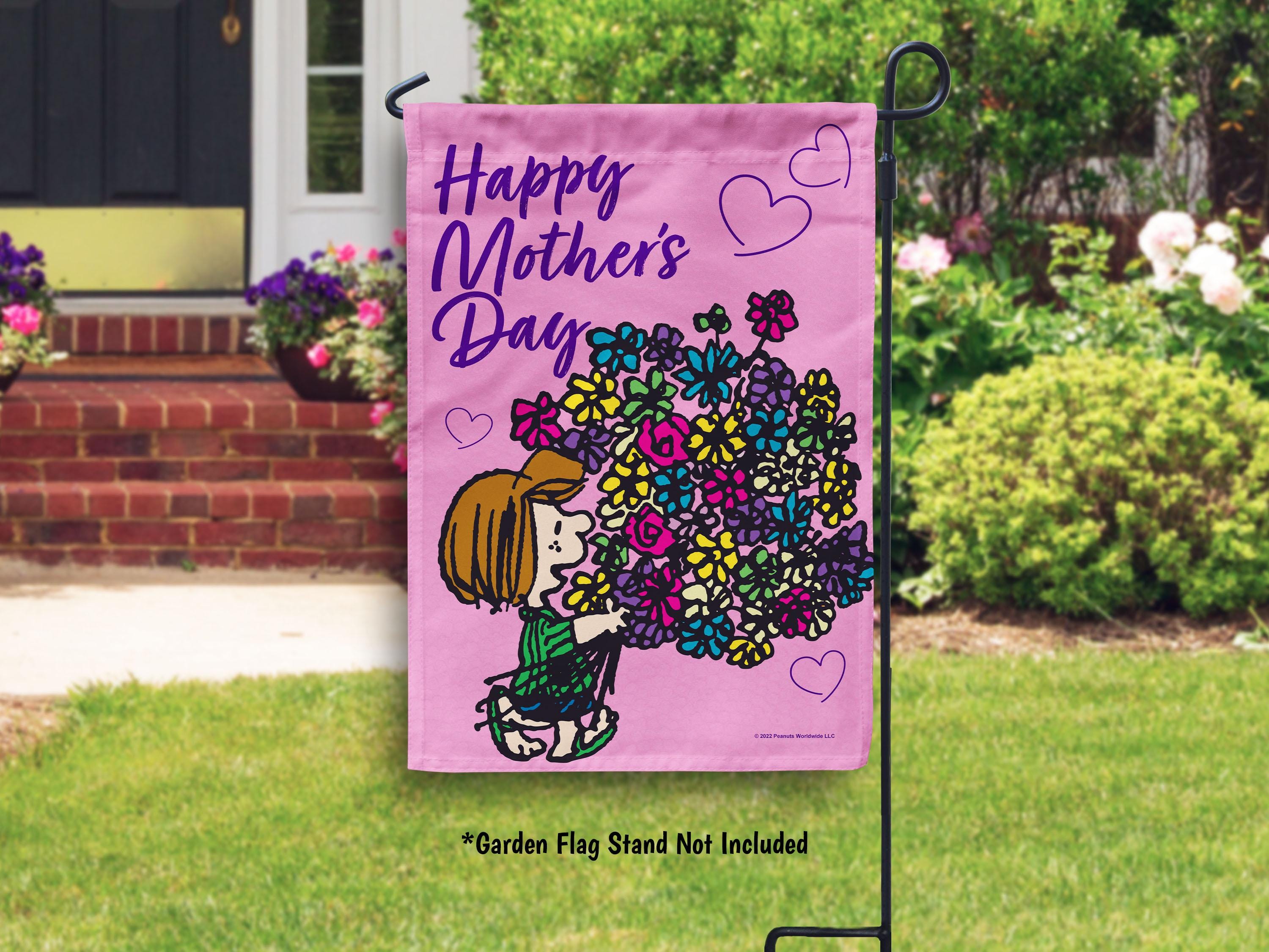 Peanuts Happy Mother's Day Garden Flag, Peanuts Peppermint Patty