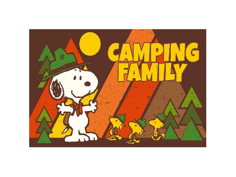 PEANUTS® Camping Therapy Snoopy Doormat 18 X 30 Etsy