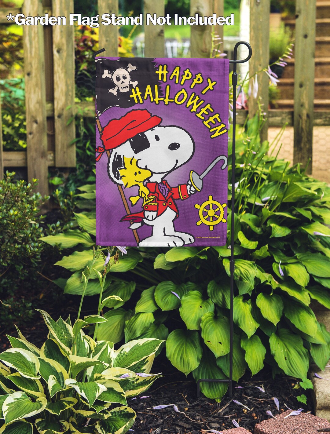 PEANUTS® Pirate Halloween Snoopy – Garden Flag 12.5"x18", House Flag 28 ...