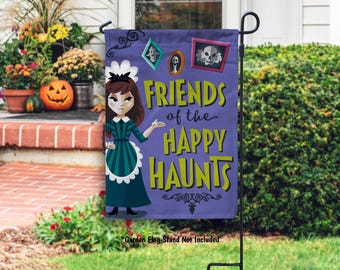 Disney Friends of the Happy Haunts Garden or House Flag