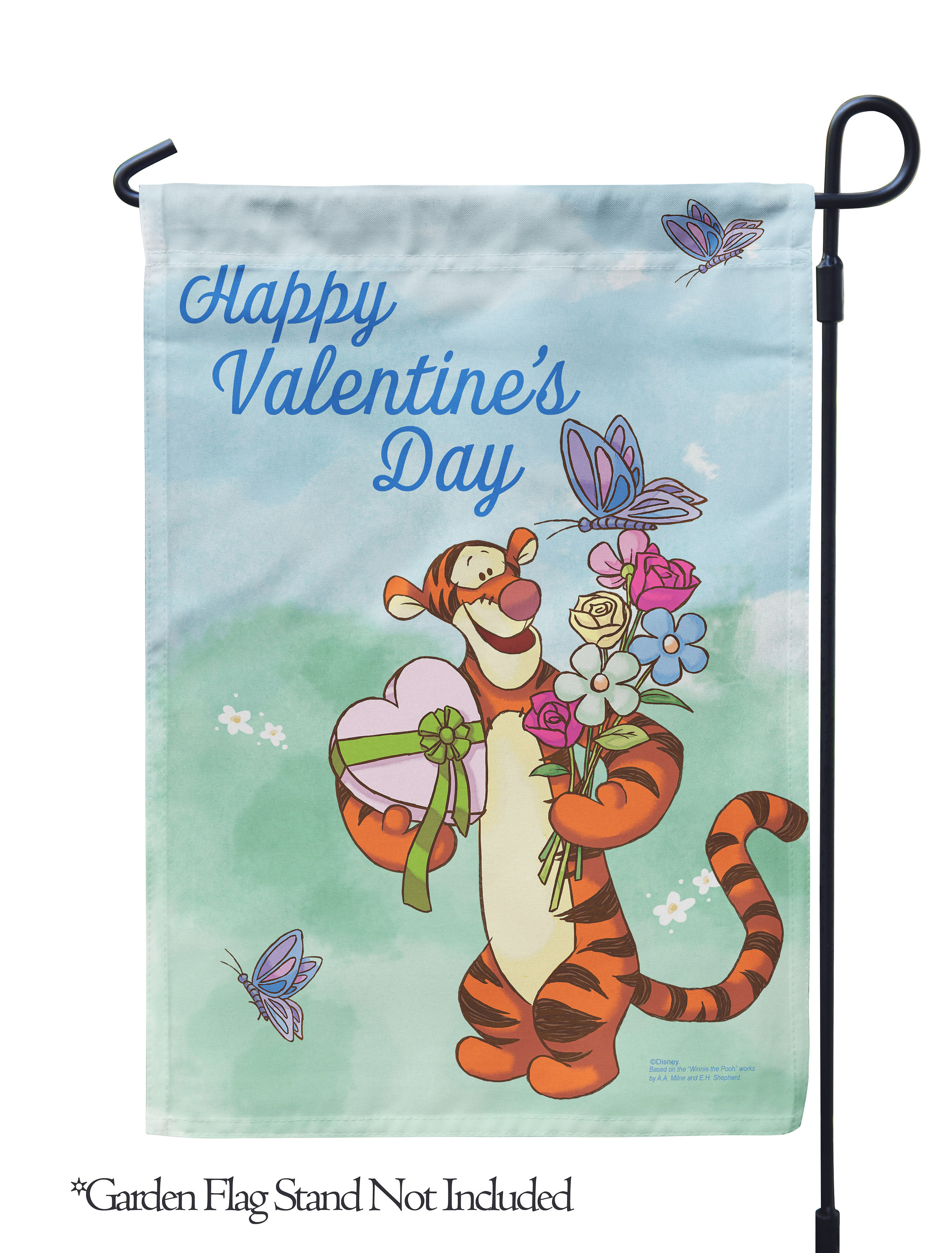 Discover Disney, Disney Happy Valentine's Day Tigger Garden Flag