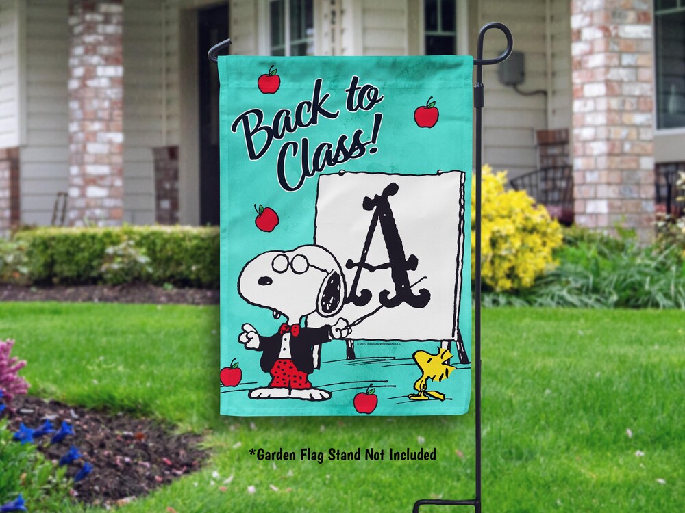 Peanuts Teacher Snoopy Back To School Garden Flag Peanuts School Decor House Flag Outdoor School Classroom Banner Teacher'S Garden Flag Bespoketshirt Collections