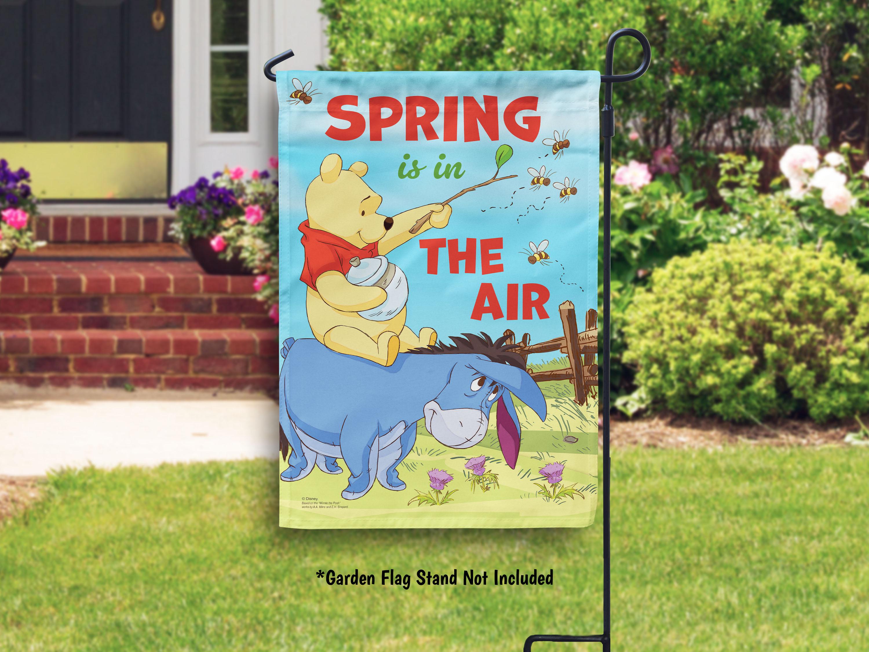 Hello Pooh Spring Disney Spring in the Air Pooh and Eeyore Garden or House Flag - Etsy