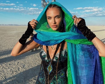 Earth Angel Green and Black Sequin Bodysuit for Rave Outfit or Festival One Piece | Burning Man Fashion and clothing for women