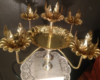 Vintage Brass Candlestick Candelabra