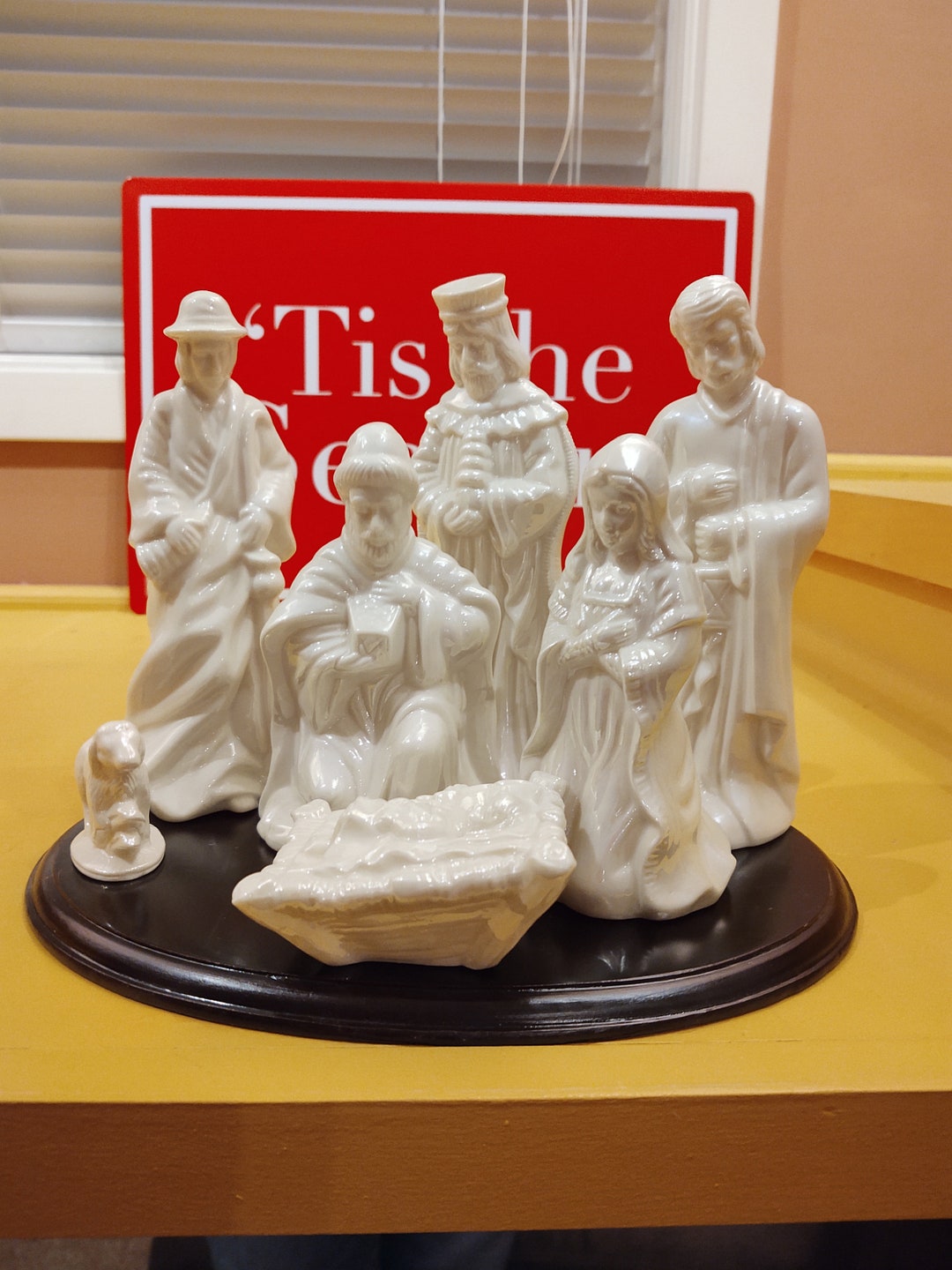 Vintage Porcelain Nativity Set Etsy