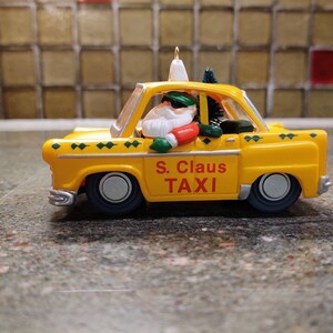 Vintage Hallmark S. Claus Taxi Ornament