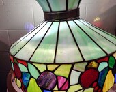 Vintage Slag Glass Chandelier