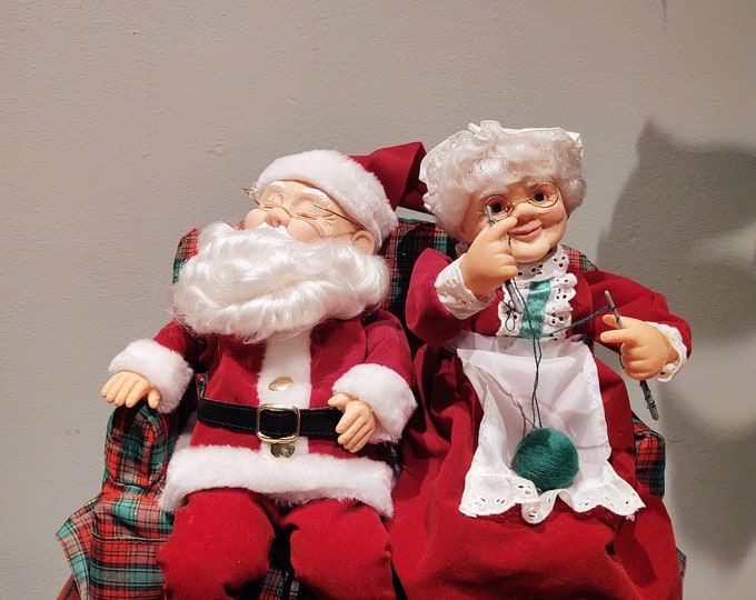 Vintage Animated Santa and Mrs. Claus - Etsy