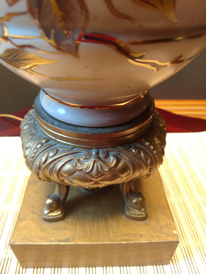 Vintage Hand Painted Porcelain Lamp