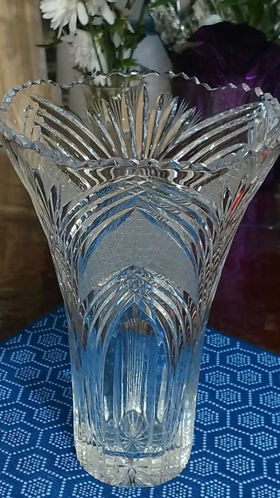 Bohemia Lead Cut Crystal Flower Vase il 570xN 8wg5