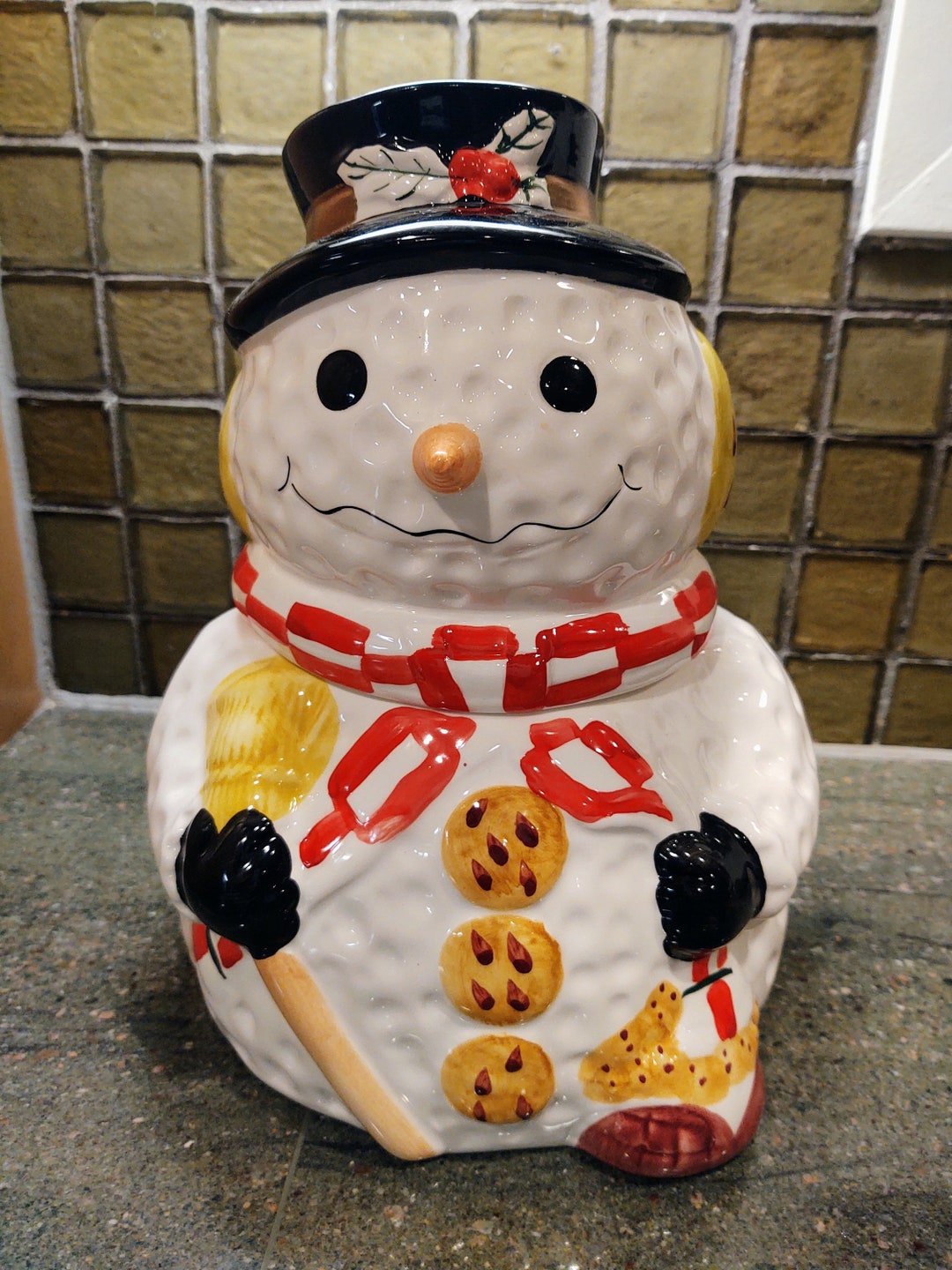 Vintage Snowman Cookie Jar
