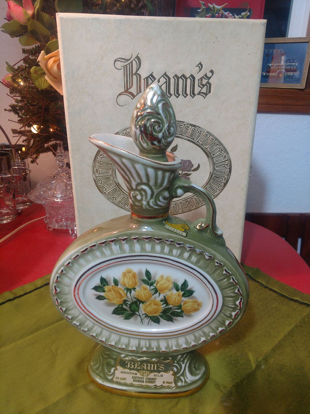 Jim Beam Yellow Roses Decanter 1969 Etsy