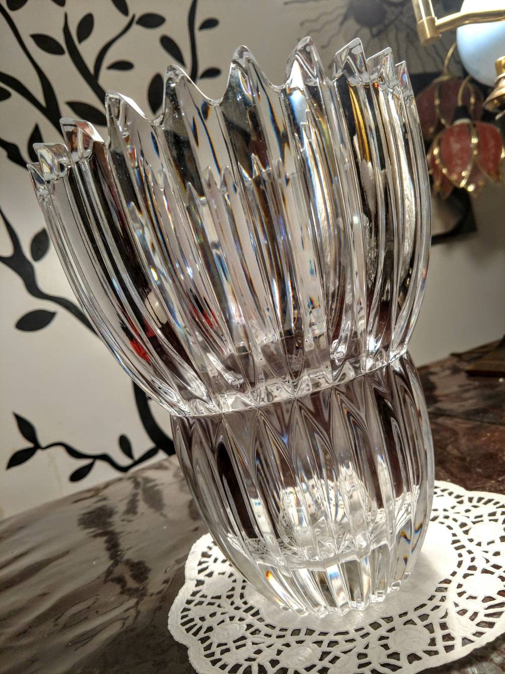 美品 ★ MIKASA クリスタル 花瓶 Mikasa Ice Palace Crystal Flower Vase - Etsy