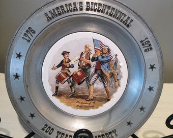 Vintage America's Bicentennial Commemorative Plate