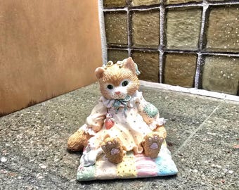 Vintage Enesco Calico Kittens Figurine Collection