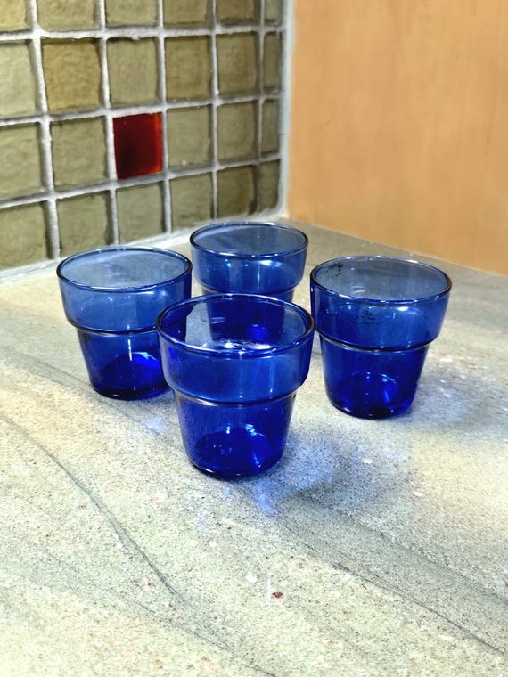 Vintage Anchor Hocking Cobalt Blue Votive Holders - Etsy