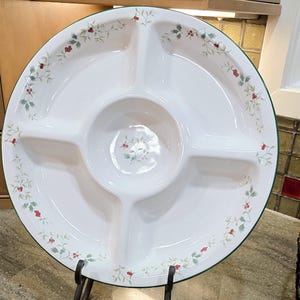 Vintage Pfaltzgraff Winterberry Divided Platter