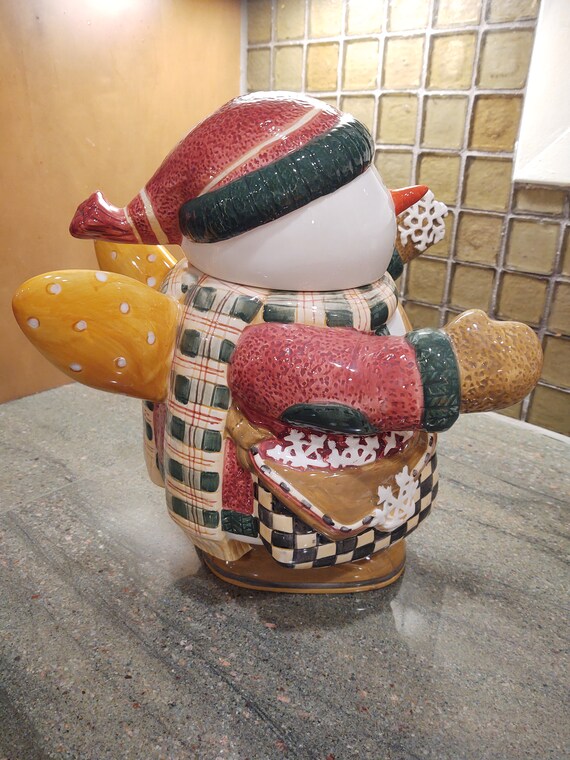 Vintage Glazed Ceramic Sakura Snow Angel Village Cookie Jar - Etsy