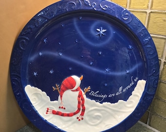 Bella Casa By Ganz Snowman Platter