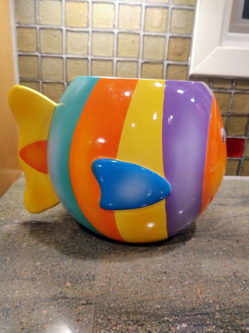 Large Ceramic Fish Planter - Etsy