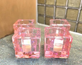 Fifth Avenue Crystal pink Votive Holders