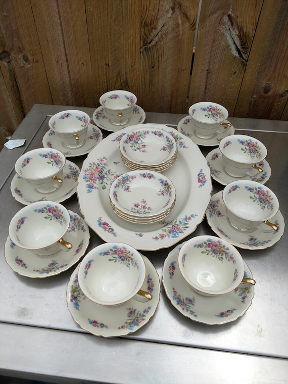 Vintage Thomas Ivory Bavaria Porcelain Tea Set Etsy