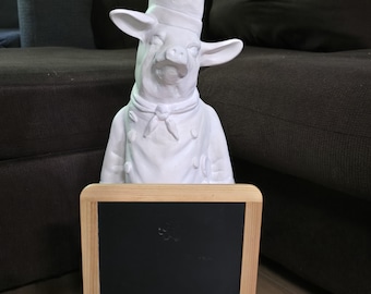 Vintage Chef Pig Figurine