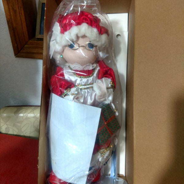 Muñeca Sra. Claus de porcelana coleccionable de Precious Moments