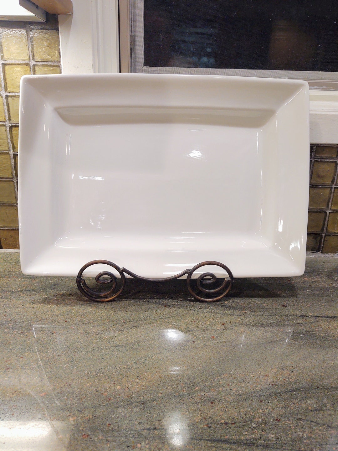 Tabletops Gallery Blanc De Blanc Handcrafted Large Platter Etsy