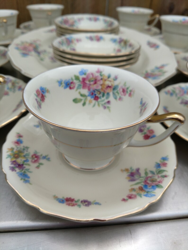 Vintage Thomas Ivory Bavaria Porcelain Tea Set Etsy