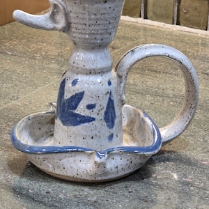 Handcrafted Stoneware Candlestick Holder