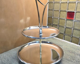 Bouchée Kromex Mid-Century à 2 niveaux