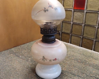 Vintage Miniature Kerosene Hurricane Lamp