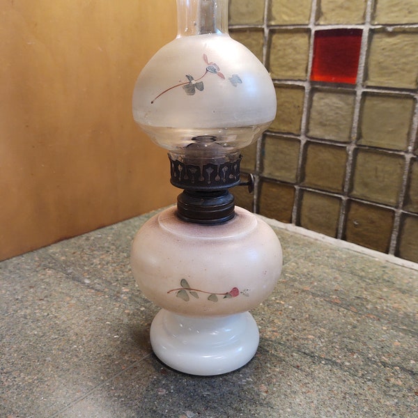 Vintage Miniature Kerosene Hurricane Lamp