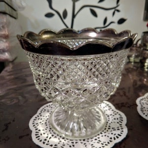 Cuenco vintage Wexford Platinum con base