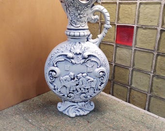 Vintage Glazed Ceramic Ewer