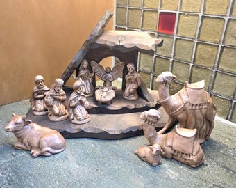 Vintage Ceramic Nativity Set