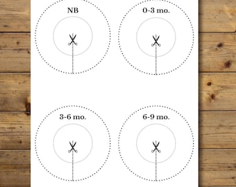 Printable Clothing Size Dividers – Closet Organization, NB-XXXL (PDF Print), Clothing Rack Circles