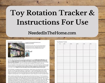 Toy Rotation Tracker Printable & Instructions for Use