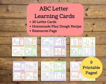 ABC Letter Learning Visual Cards / Alphabet Flash Cards