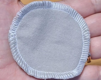 Solid Gray Cotton Flannel Facial Rounds - Reusable Makeup Face Pads Grey