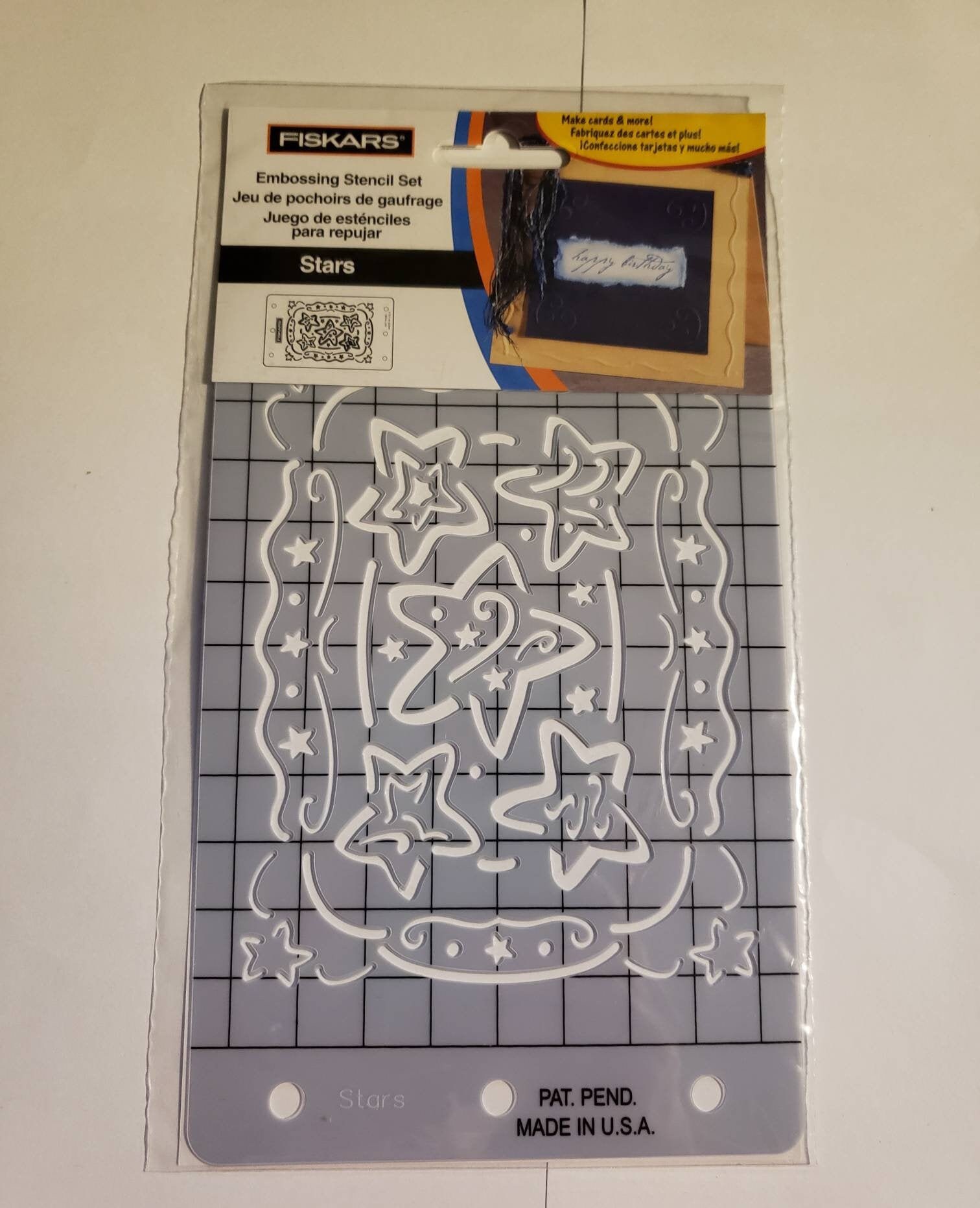 Embossing Stencil Set by Fiskars Stars Set 4.5 Etsy
