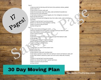 Ebook 30 Day Moving Plan That Includes Help From The Family, 17 pages PDF