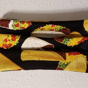 Taco Face Mask - Adult Size, Food Theme Face Cover, Taco Worker Face Cover, Food App Delivery Person, Taco Restaurant facemask