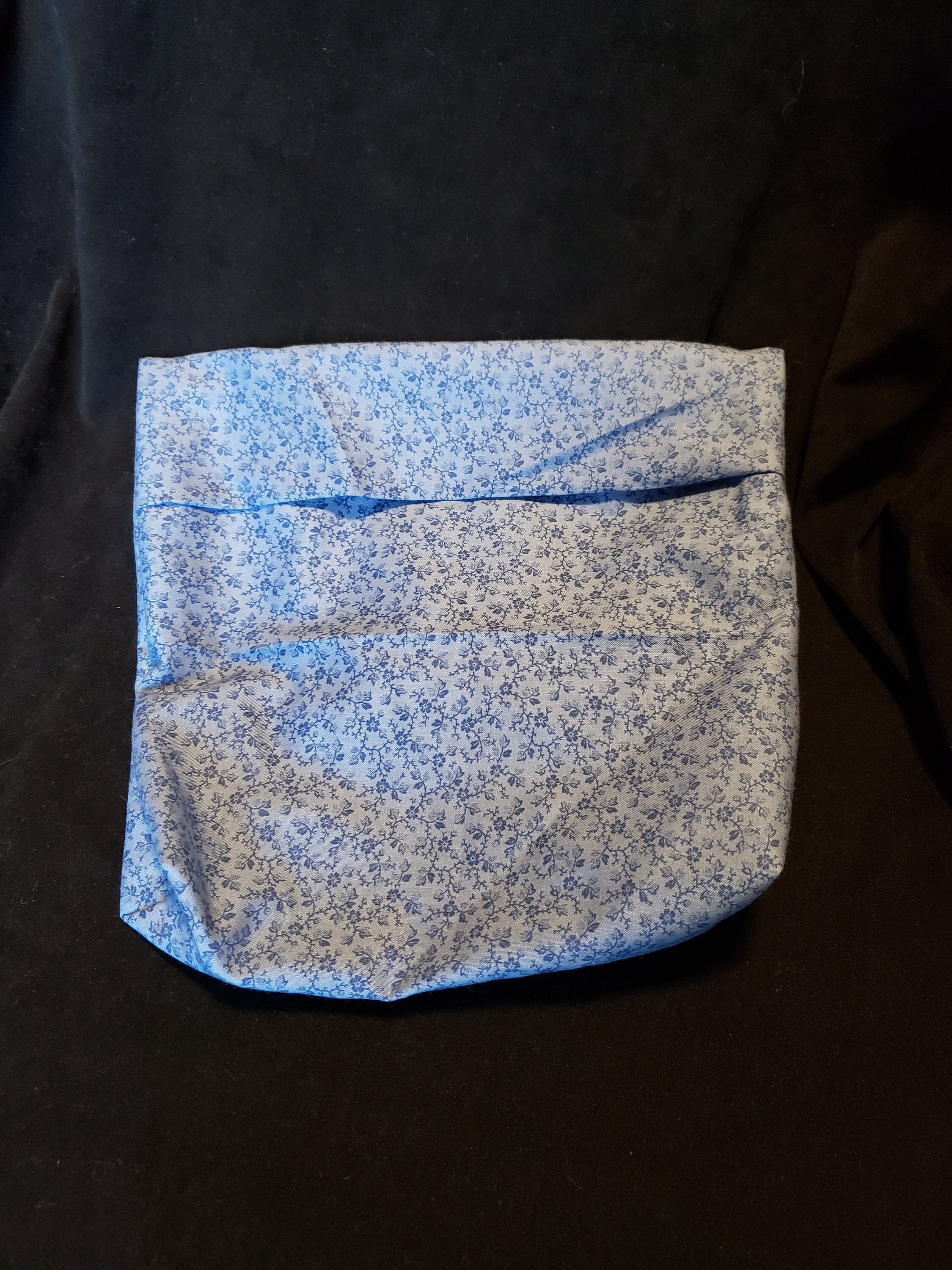 Microwave Popcorn Bag - Flower Lover Gift - blue floral - Gift for Foodie