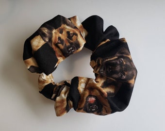 German Shepherd Hair Scrunchie / Dog Theme Hair Scrunchie / Dog Hair Tie / Dog Scrunchy / Women's accessories Handmade