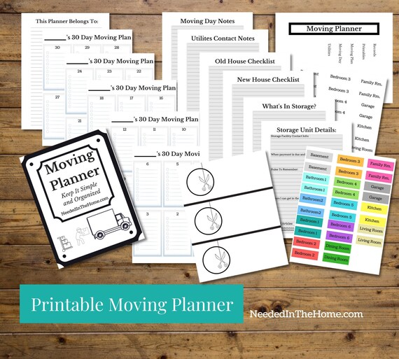 Moving Planner Pages / Moving Binder Pages / Printable Moving - Etsy